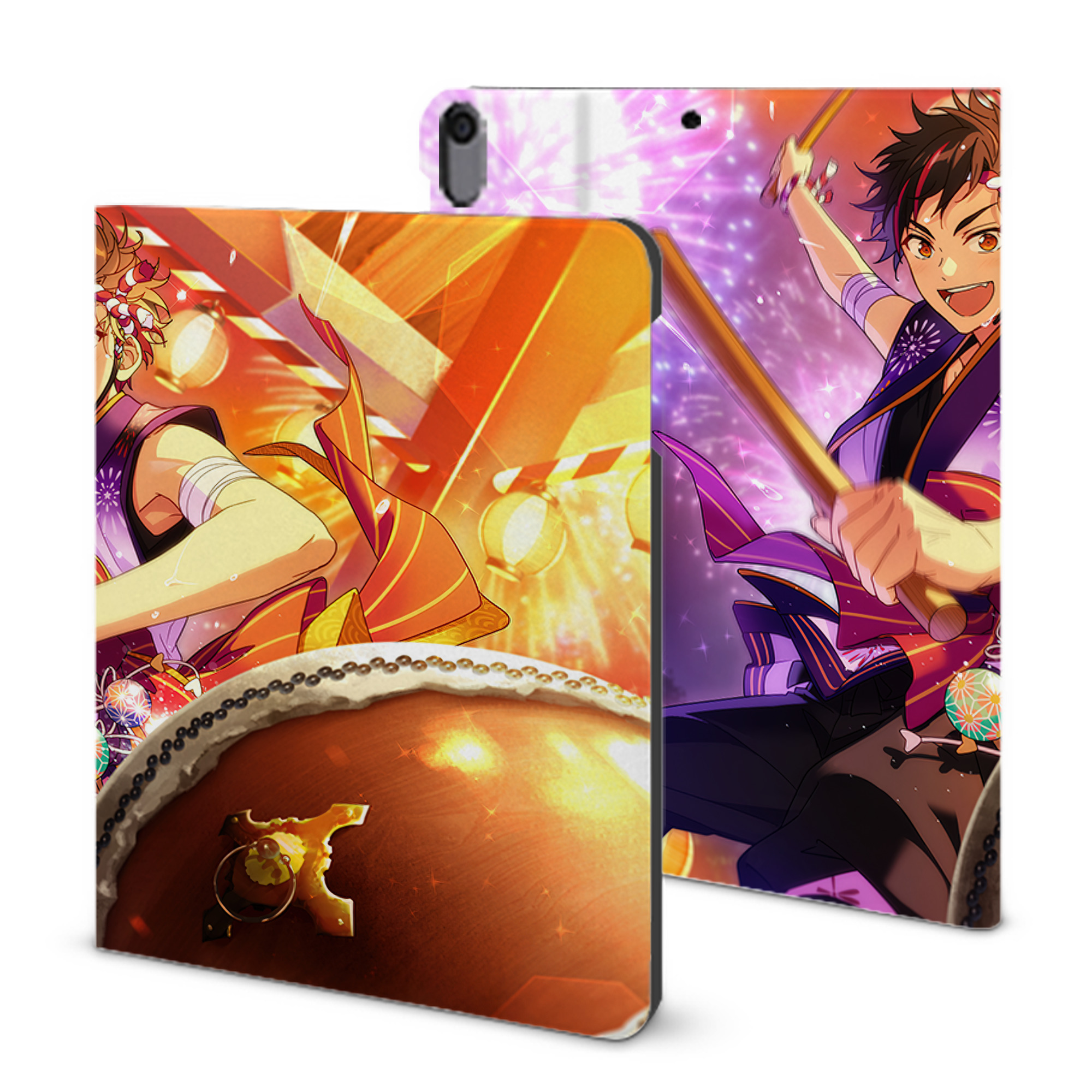 （画像用） あんさんぶるスターズ! Ensemble Stars IPad ケース ブック型 PUレザー TPU 耐衝撃 軽量 薄型 ペン収納なし 全面保護 IPad 各モデル対応
